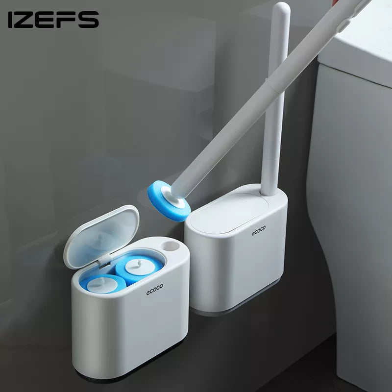 IZEFS Disposable Toilet Brush With Cleaning Liquid