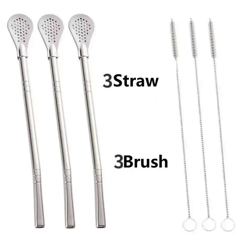 Yerba Mate Bulb Washable Drinking Straw