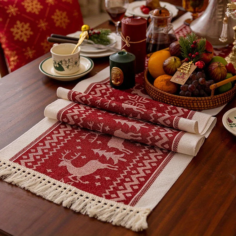 Christmas Elk Table Runner