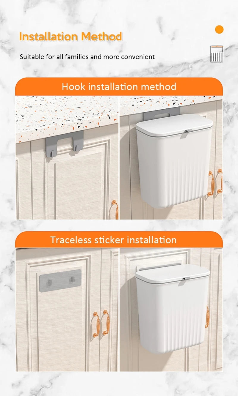 Wall Mounted Hanging Trash Bin