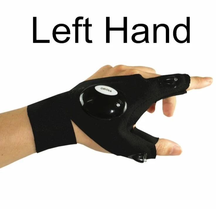 Led flashlight gloves