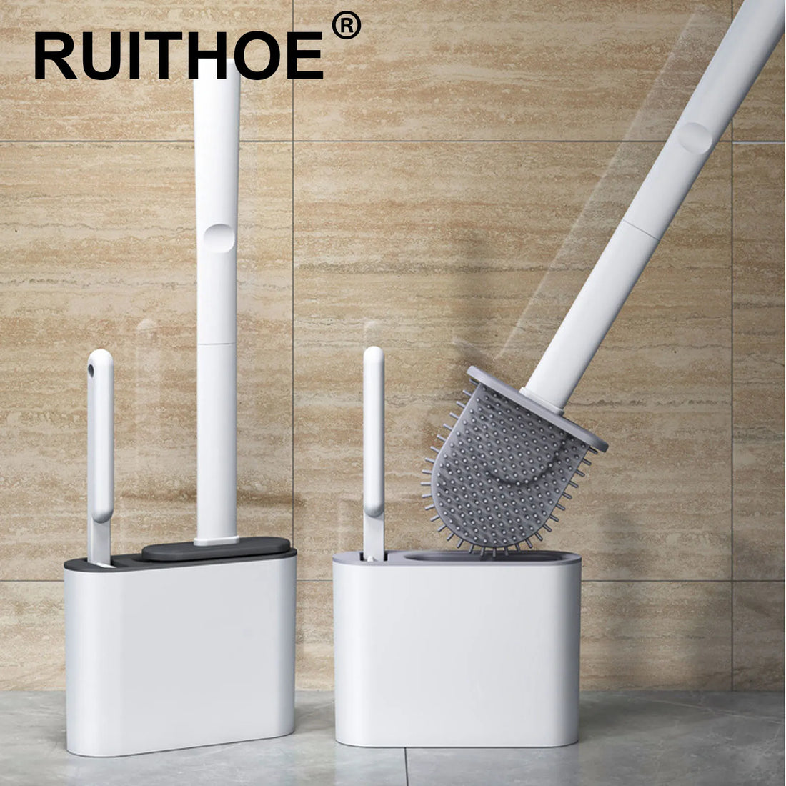 Wall Hanging Toilet Brush with Holder