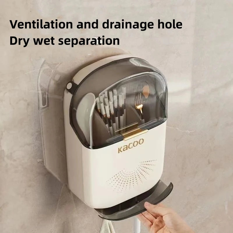 Wall-Mounted Dustproof Chopstick Holder