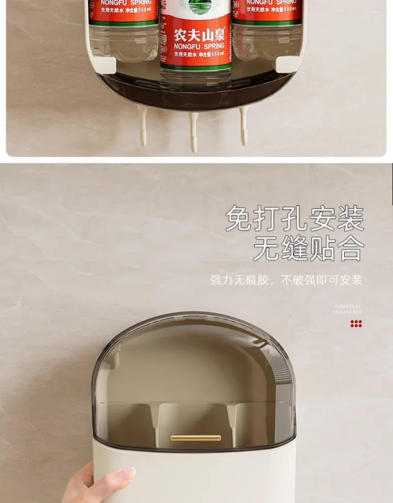 Wall-Mounted Dustproof Chopstick Holder