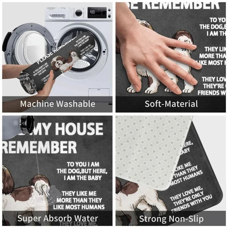 Bathroom Non-Slip Dog Picture Doormat