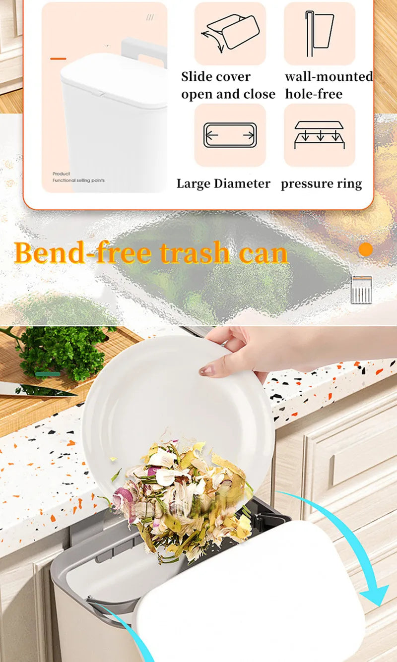 Wall Mounted Hanging Trash Bin