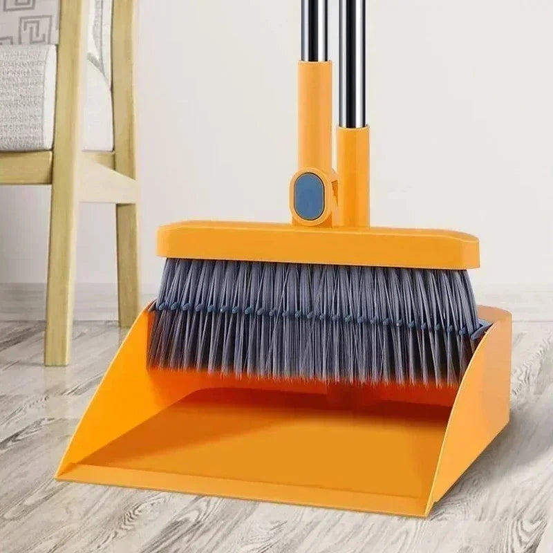 Foldable garbage shovel broom