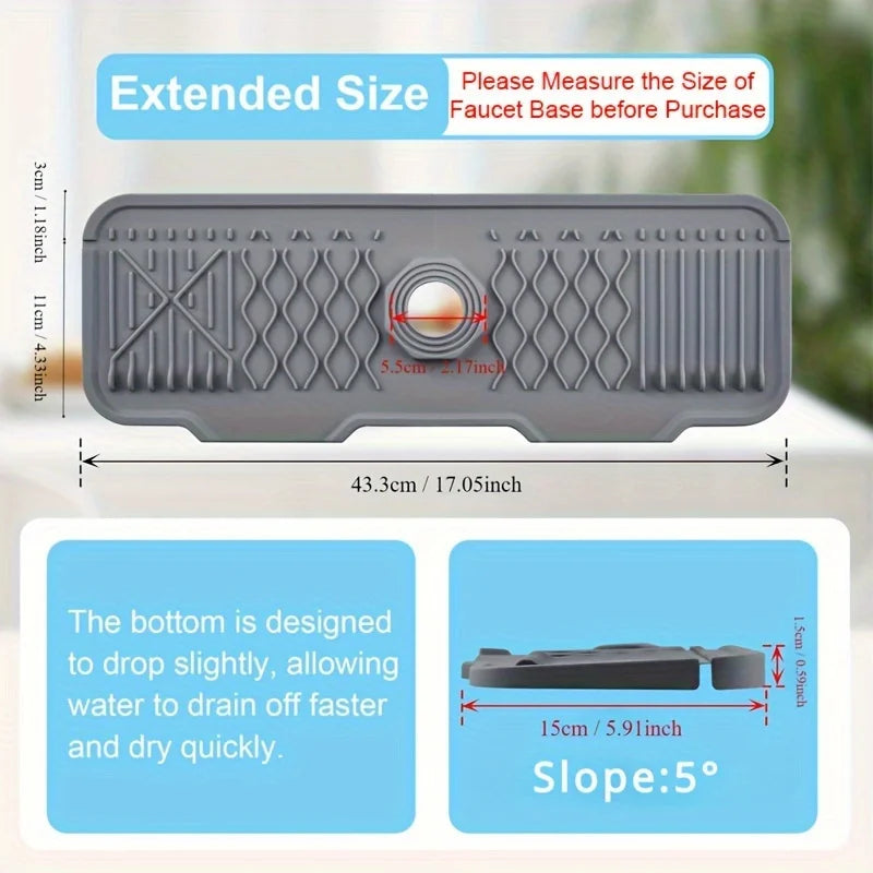 Aqua Slope Rubber Faucet Sinnk Mat