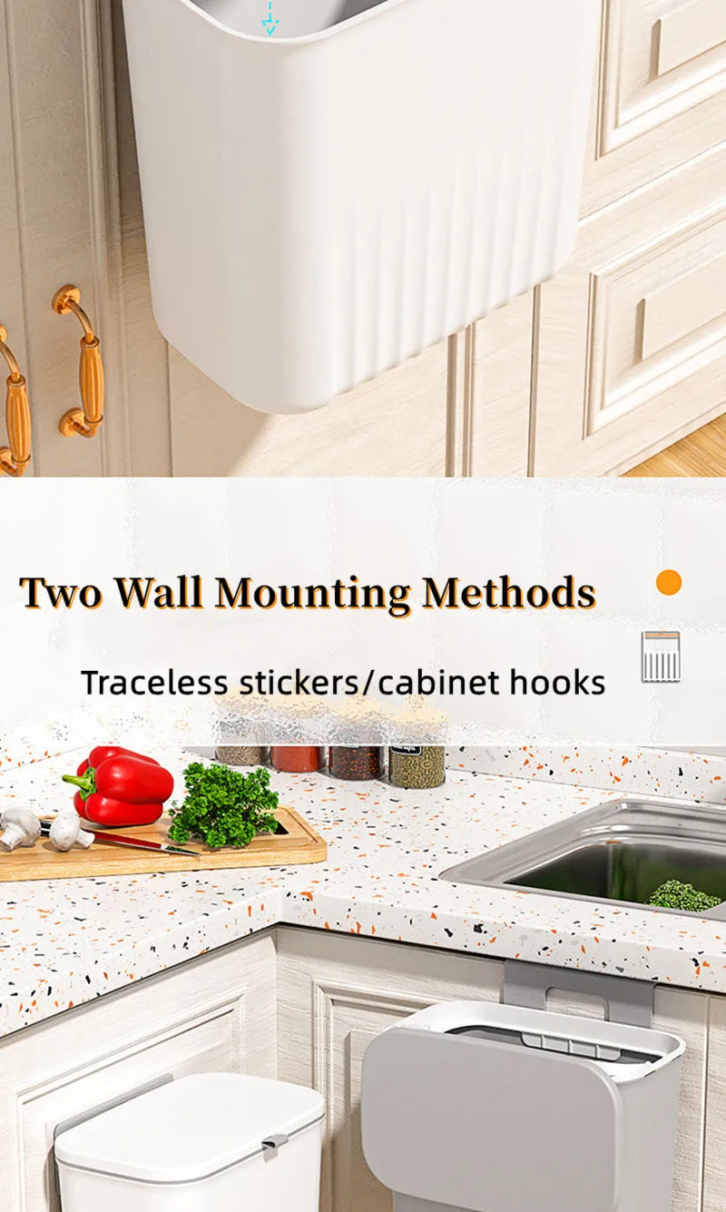 Wall Mounted Hanging Trash Bin