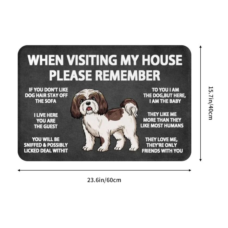 Bathroom Non-Slip Dog Picture Doormat