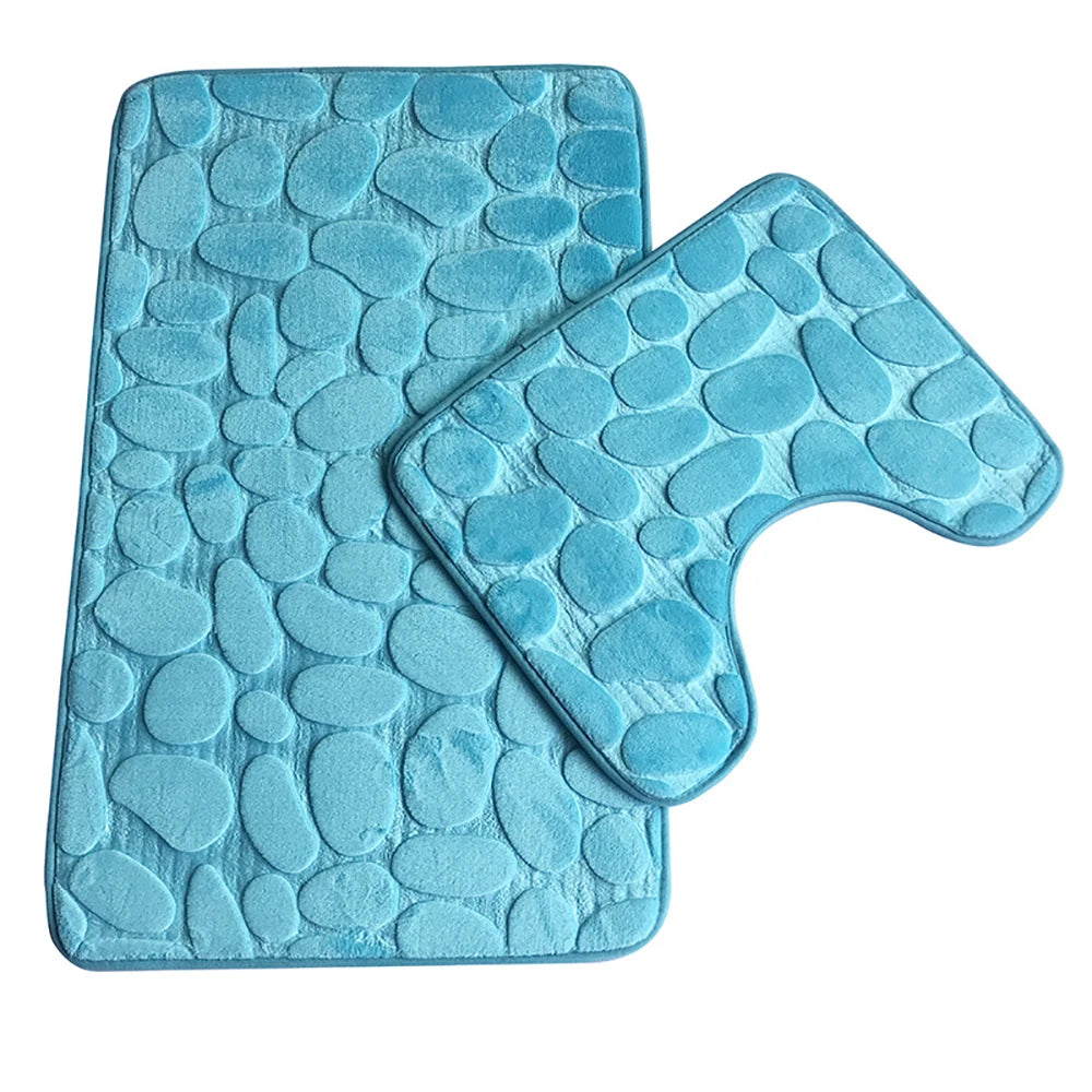 Set of 3 Bathroom Bath Mat Set