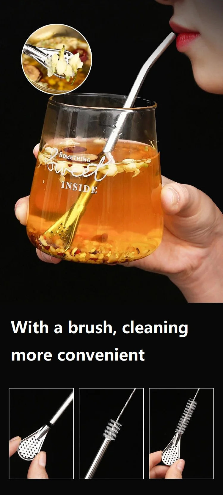 Yerba Mate Bulb Washable Drinking Straw