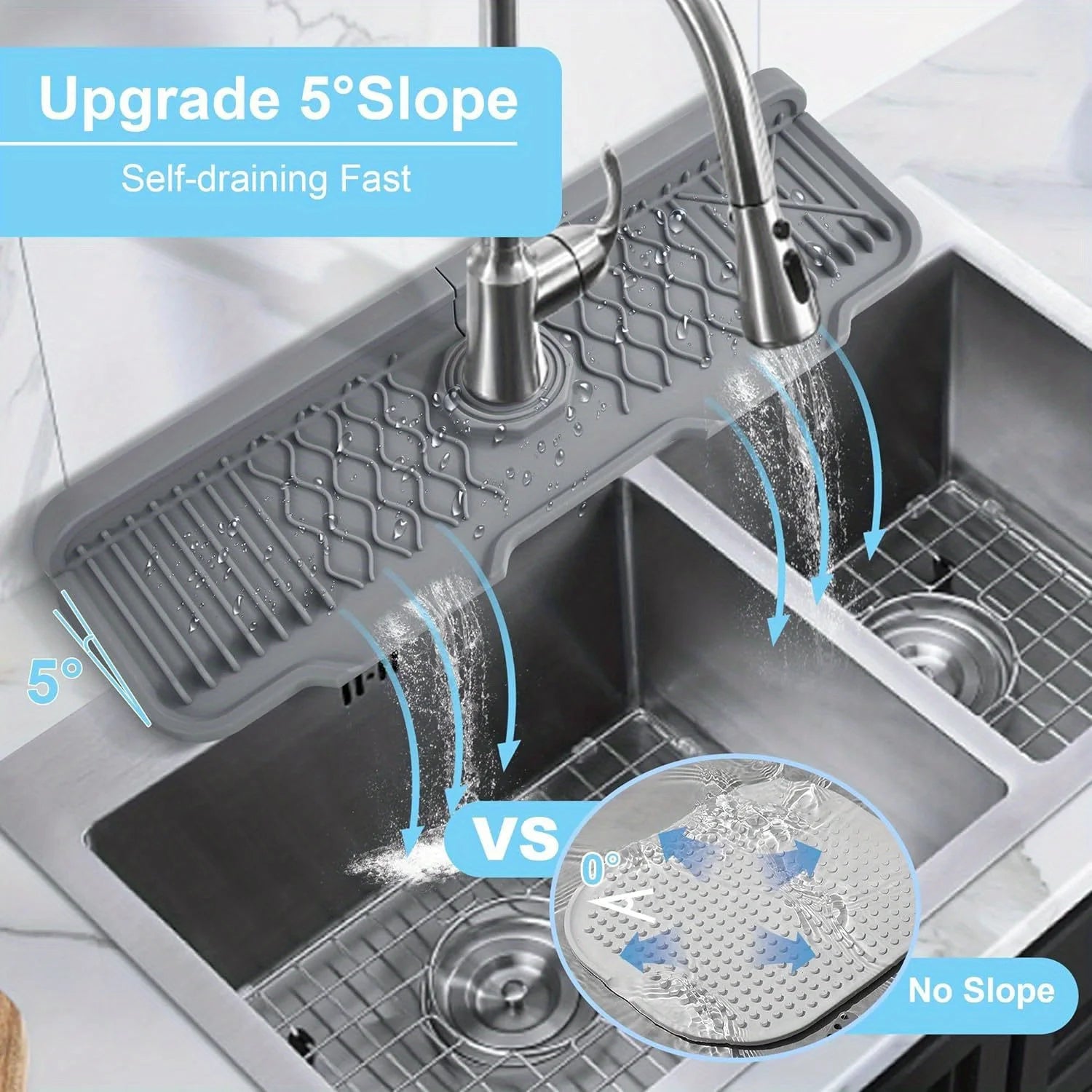 Aqua Slope Rubber Faucet Sinnk Mat