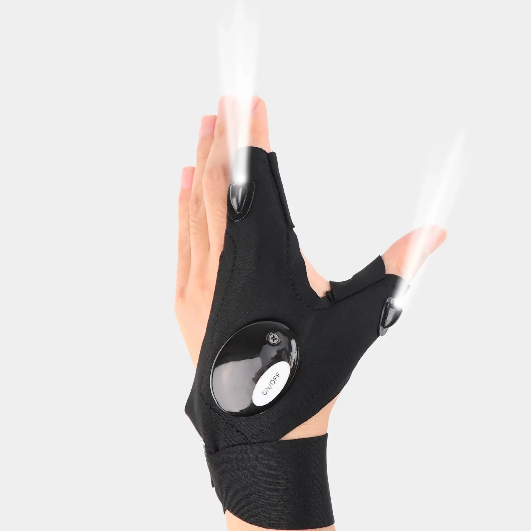 Led flashlight gloves
