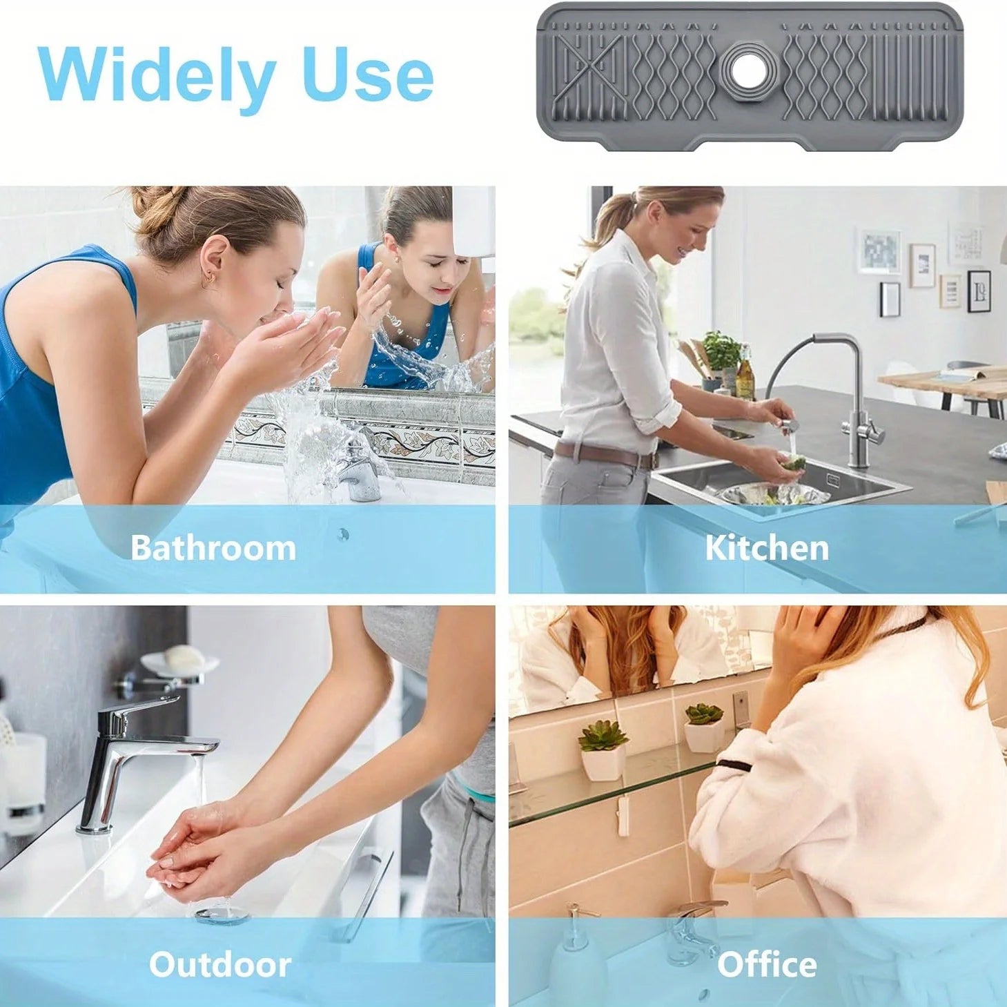 Aqua Slope Rubber Faucet Sinnk Mat