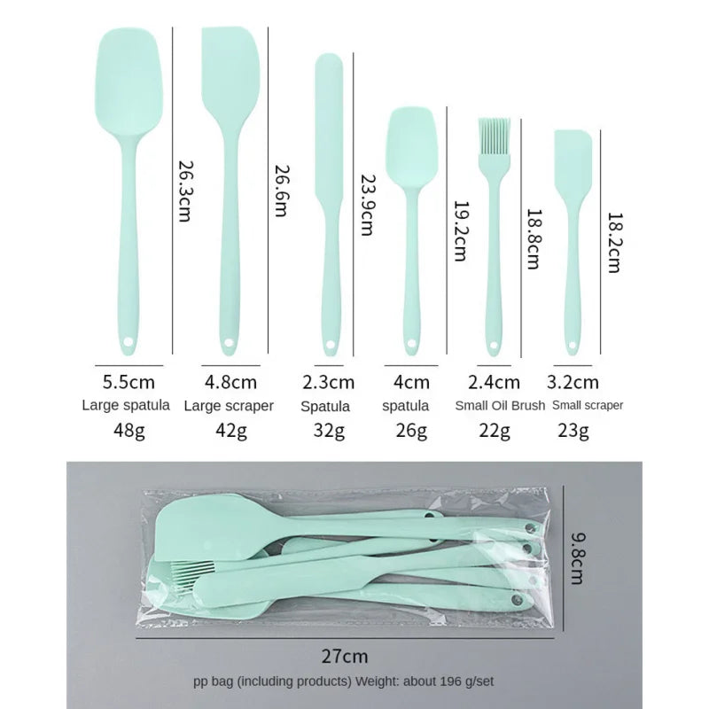 6pc Flexible Silicone Spatula Set