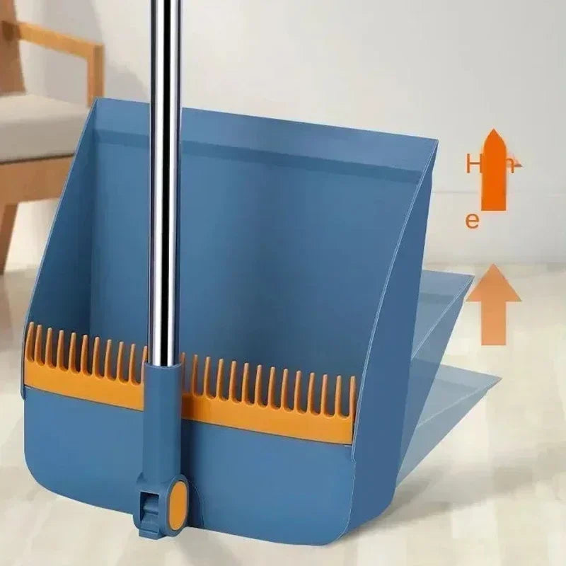 Foldable garbage shovel broom