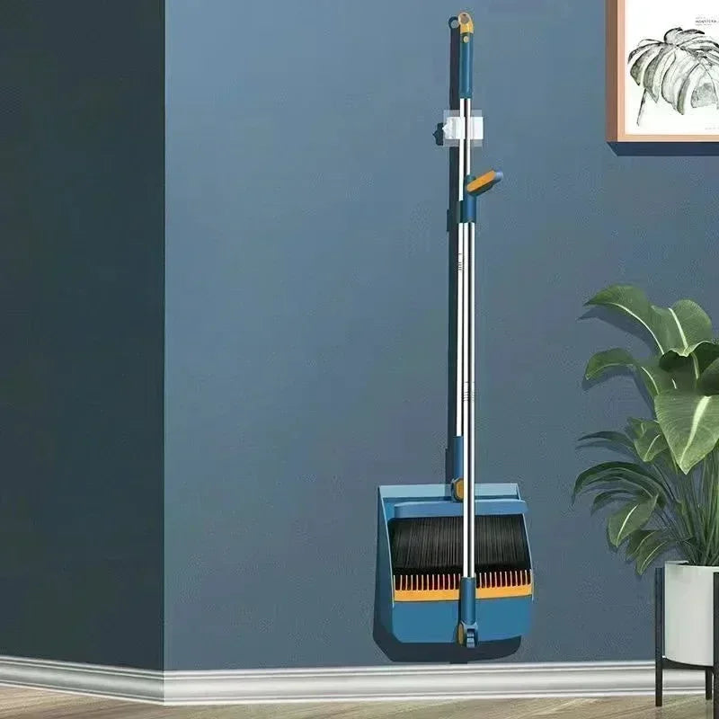 Foldable garbage shovel broom