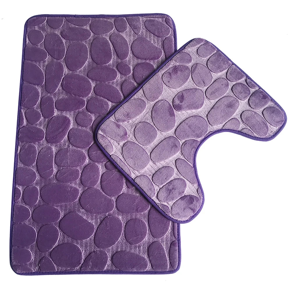 Set of 3 Bathroom Bath Mat Set