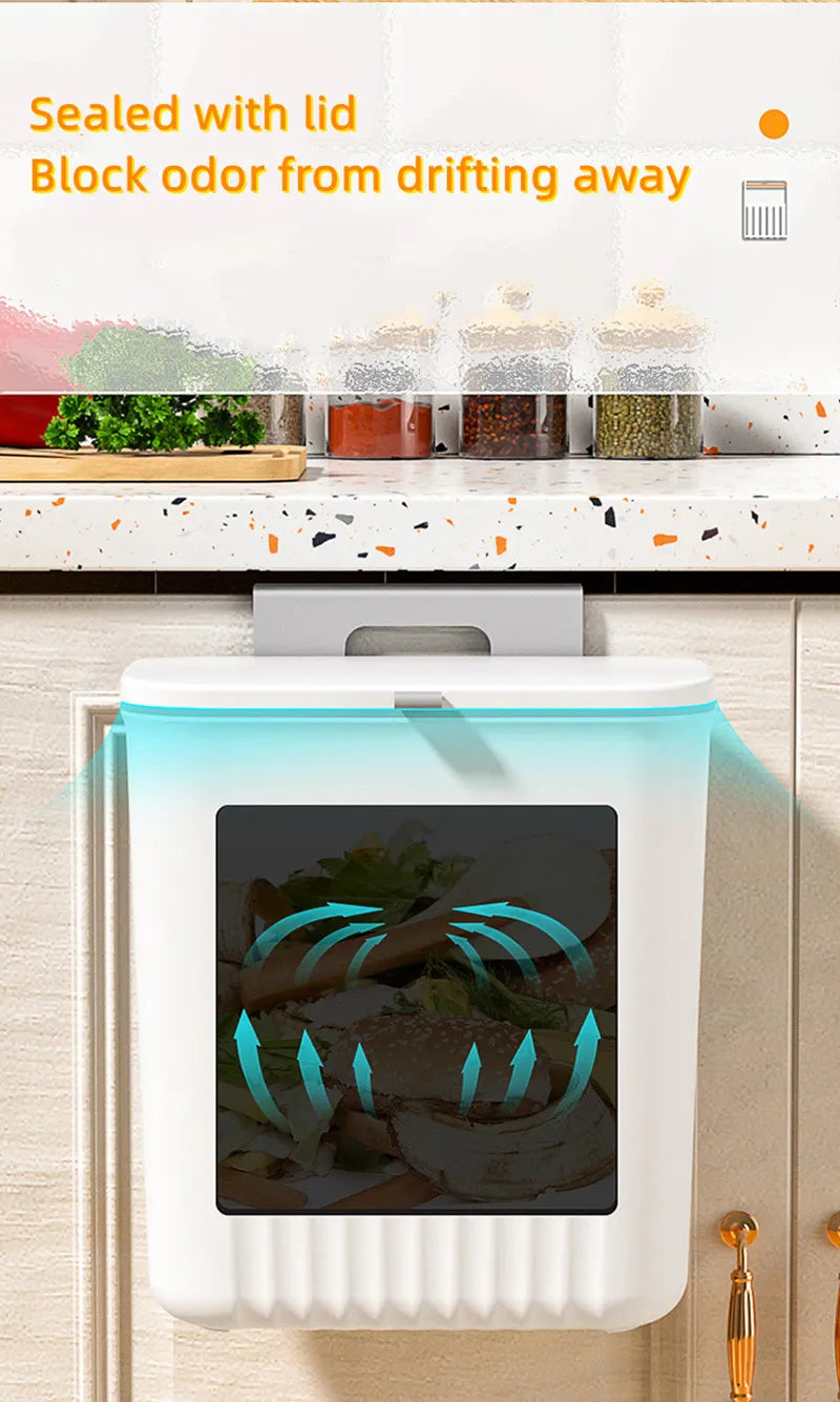 Wall Mounted Hanging Trash Bin