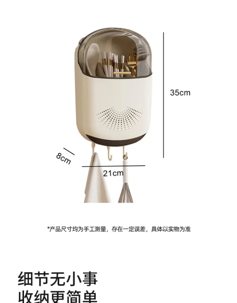 Wall-Mounted Dustproof Chopstick Holder
