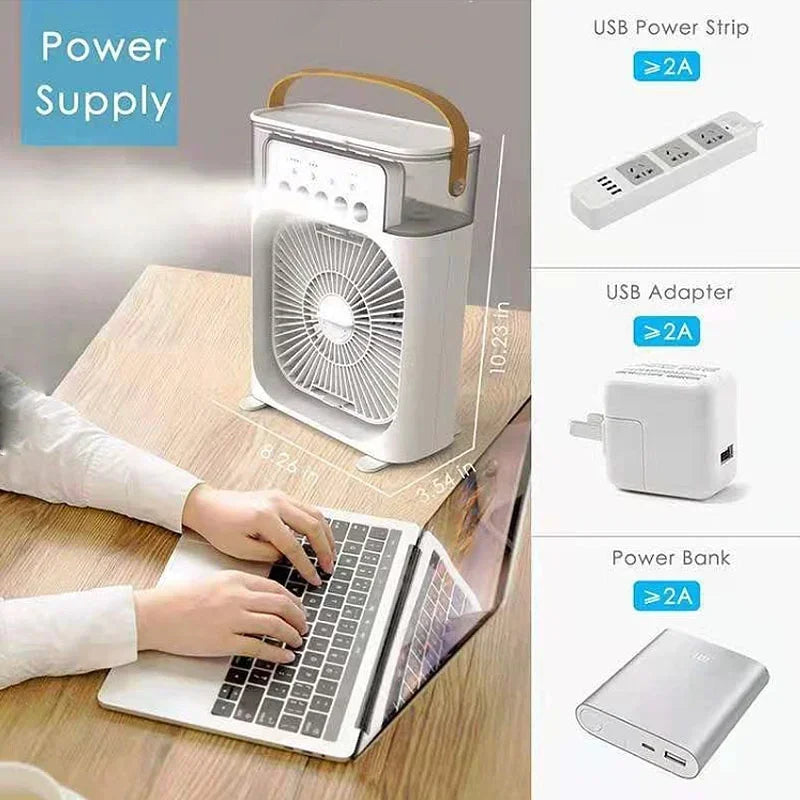 Portable air conditioning fan