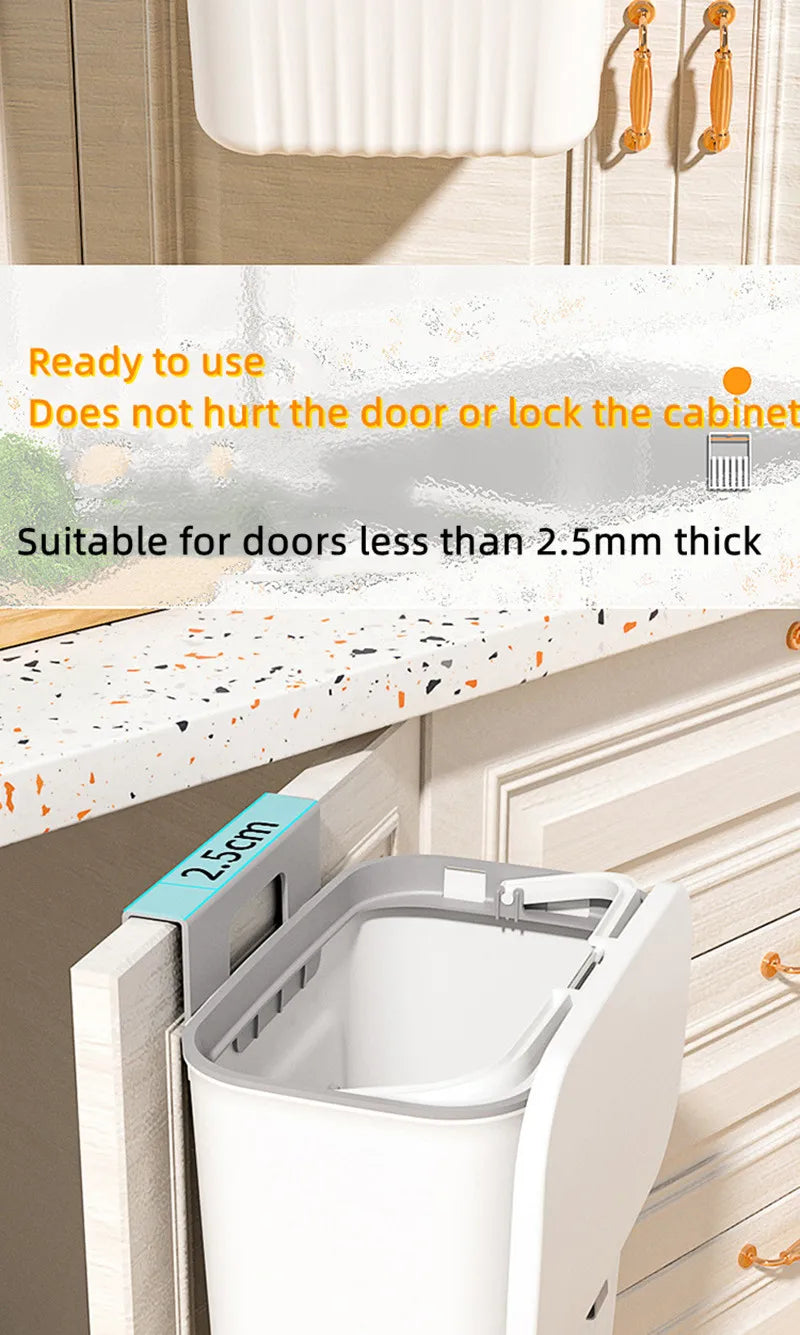 Wall Mounted Hanging Trash Bin