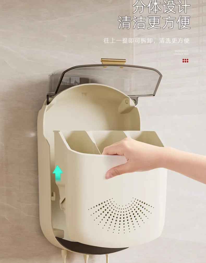 Wall-Mounted Dustproof Chopstick Holder
