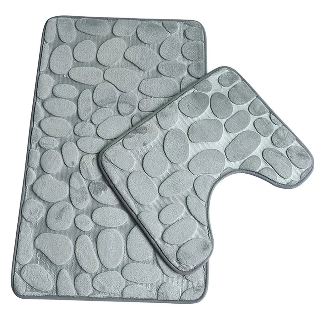 Set of 3 Bathroom Bath Mat Set