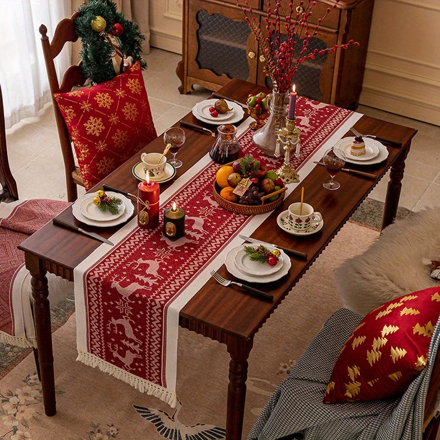 Christmas Elk Table Runner