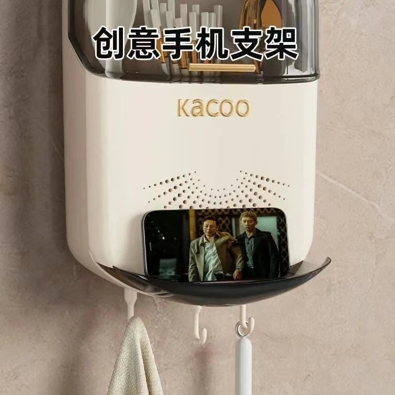 Wall-Mounted Dustproof Chopstick Holder