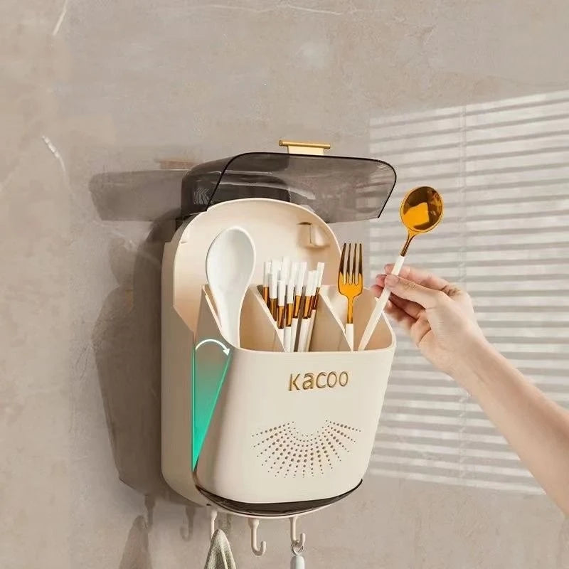 Wall-Mounted Dustproof Chopstick Holder
