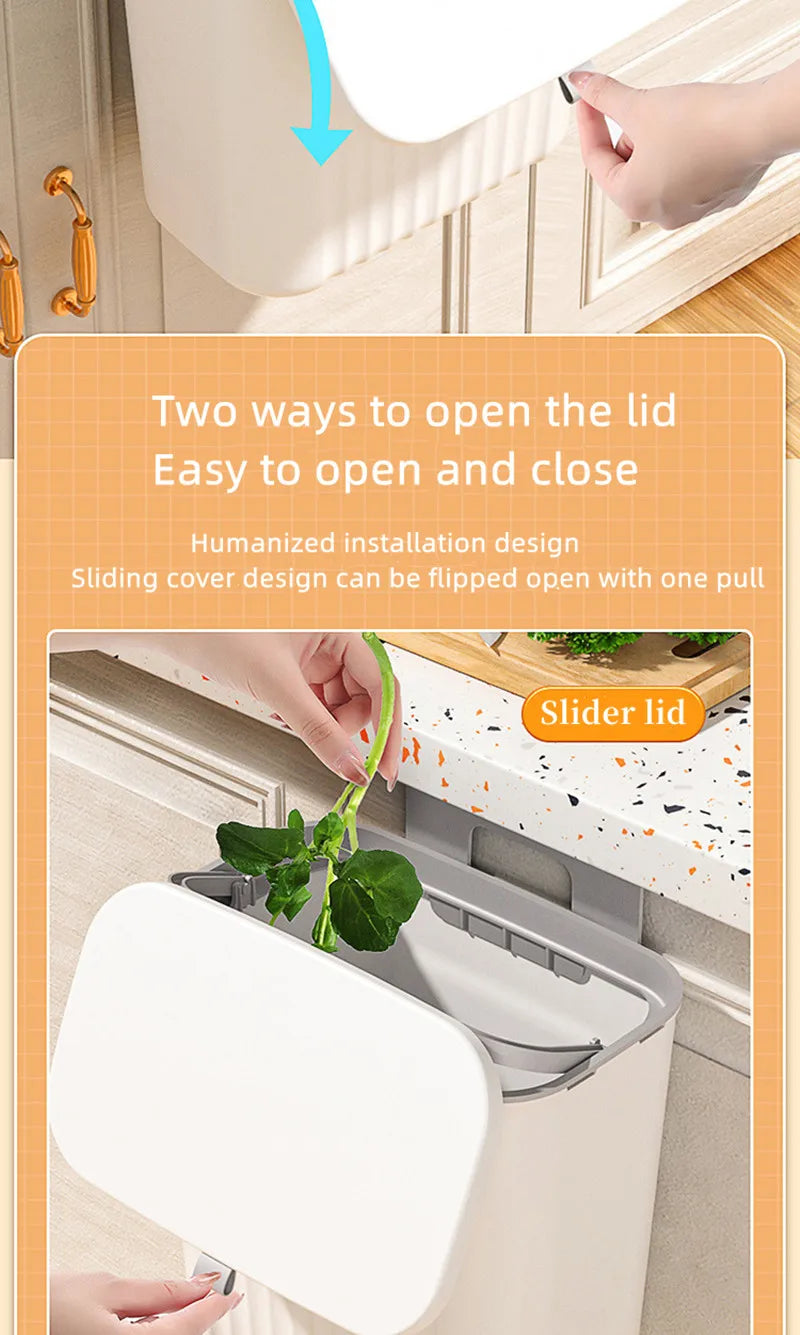 Wall Mounted Hanging Trash Bin