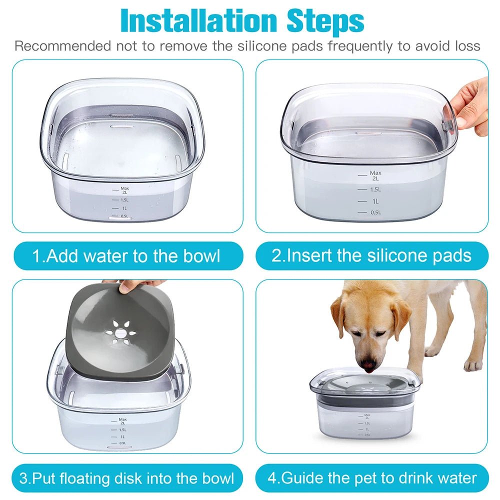 Anti-splash Floating Dog Drinking Water Bowls