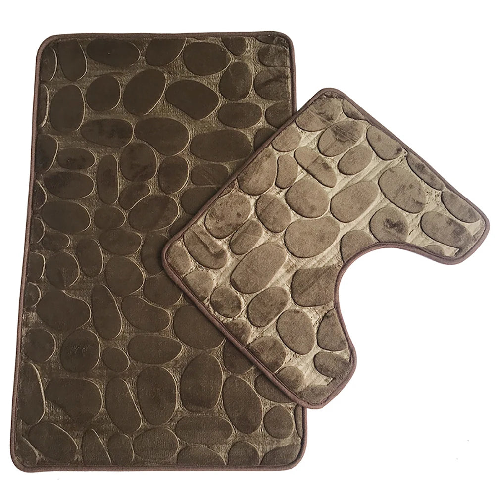 Set of 3 Bathroom Bath Mat Set