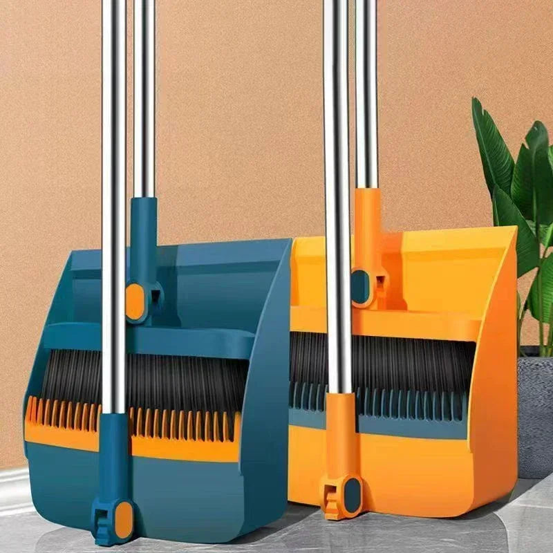 Foldable garbage shovel broom