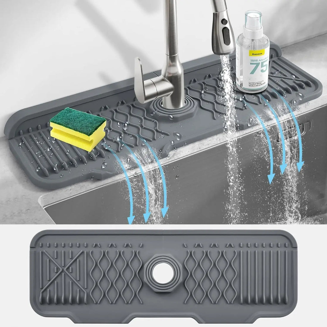 Aqua Slope Rubber Faucet Sinnk Mat